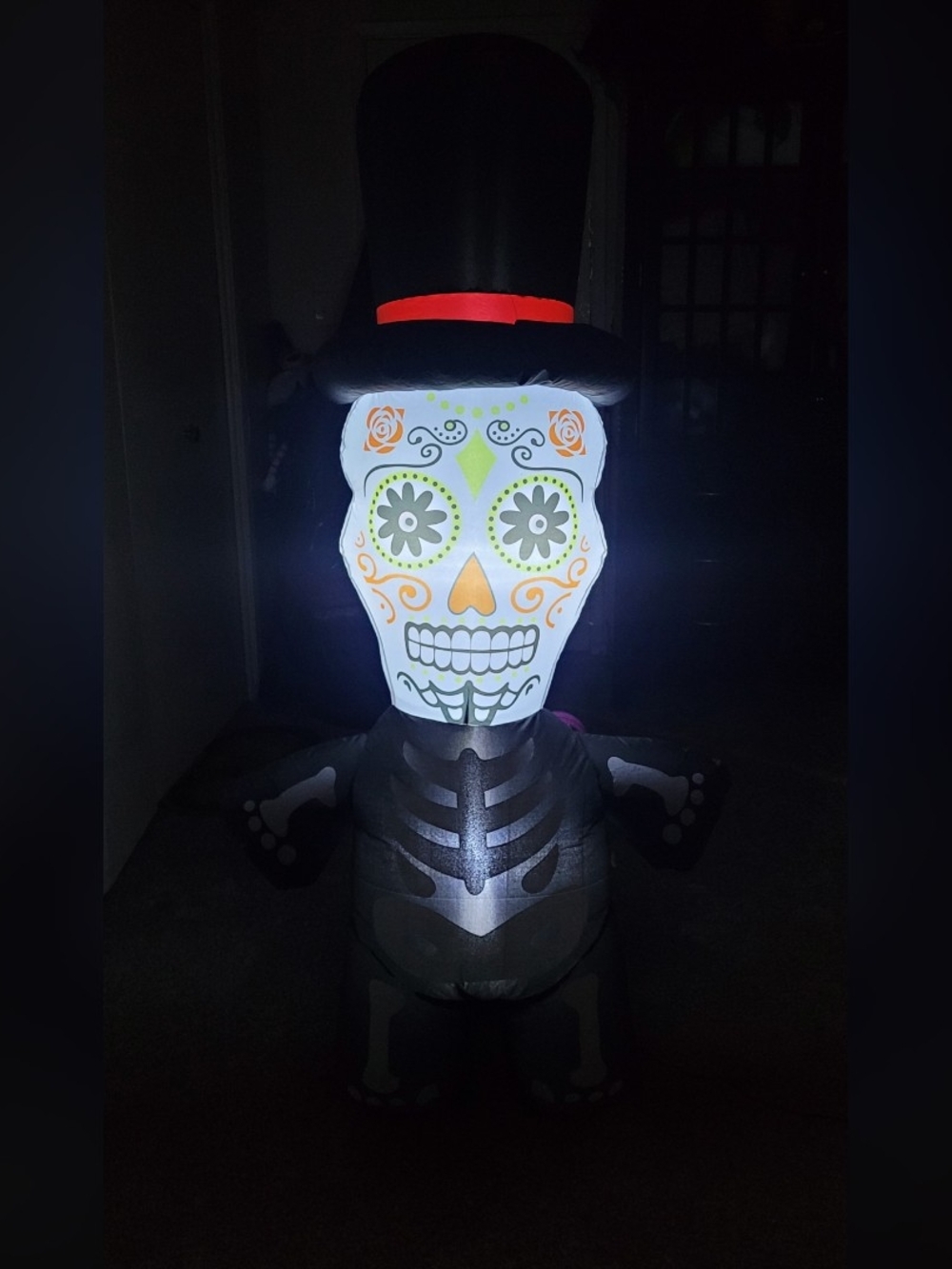 5ft LED Inflatable Muertos Skeleton